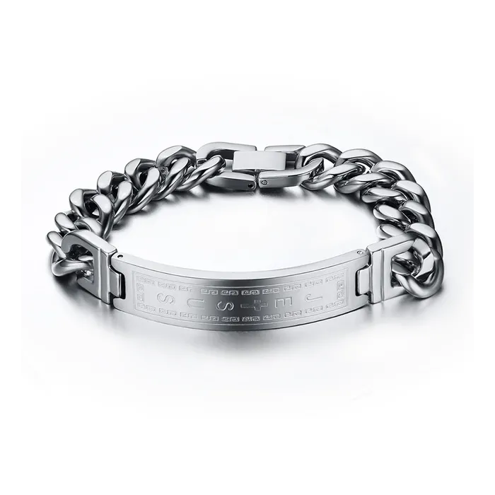 Rustfrit stål armbånd - Jesus / kors