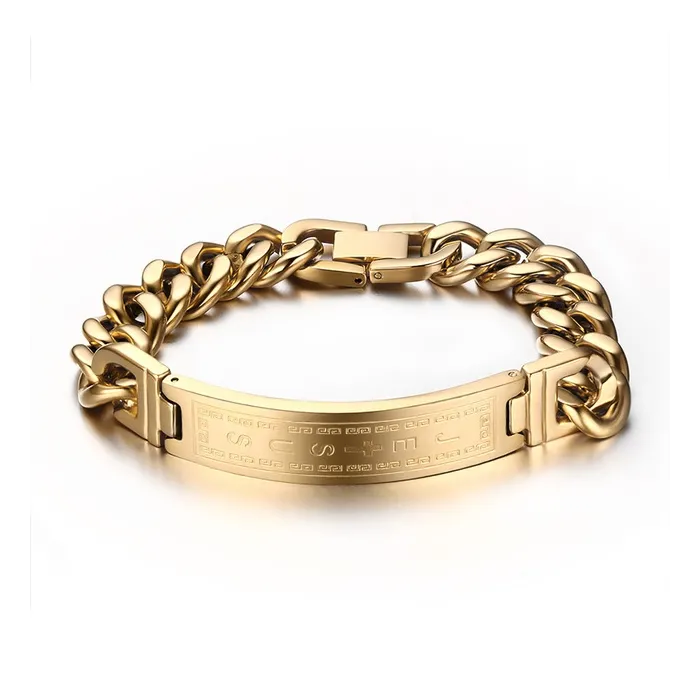 Rustfrit stål armbånd - Jesus / kors