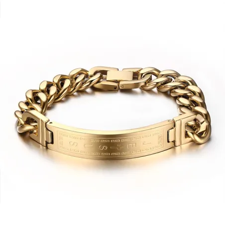 Rustfrit stål armbånd - Jesus / kors