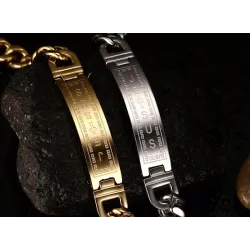Rustfrit stål armbånd - Jesus / kors
