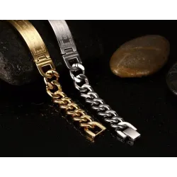 Rustfrit stål armbånd - Jesus / kors