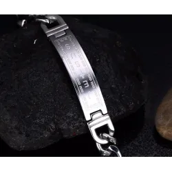 Rustfrit stål armbånd - Jesus / kors