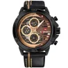 Naviforce - montre de sport à quartz - étanche - bracelet en cuir