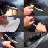 Autocollant en aluminium transparent - protection de poignée de porte de voiture - anti-rayures - 4 pièces