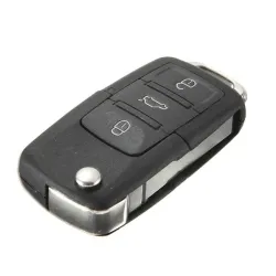 LlavesFunda de llave remota abatible - carcasa de llave - 3 botones - para Volkswagen Golf Passat Polo Jetta Touran