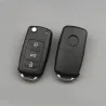 Etui clé télécommande flip - coque clé - 3 boutons - pour Volkswagen Golf Passat Polo Jetta Touran