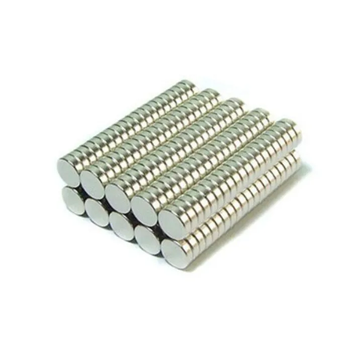 N35 - neodymmagnet - rund skive - 4mm * 2mm - 100 stykker