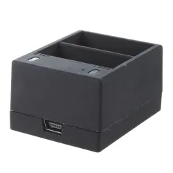 Batterilader - dobbel spor - med USB-kabel - for GoPro 5 / 6 / 7