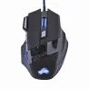 Optisk spillmus med LED - USB kablet - 5500DPI - 7 knapper
