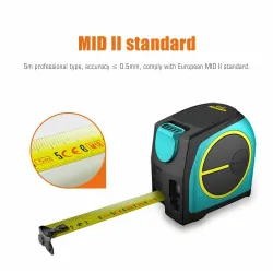 DT10 - 2-in-1 laserafstandsmeter - met digitaal LCD-display - meetlintMeten