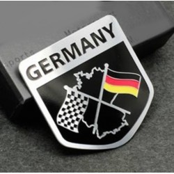 PegatinasEtiqueta engomada del coche - emblema de metal - bandera alemana