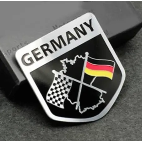 Autosticker - metalen embleem - Duitse vlagStickers