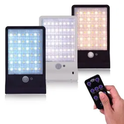 Applique murale à énergie solaire - lampe étanche - détecteur de mouvement - 48 LED