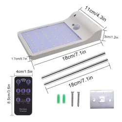 Solar powered wall light light - waterproof lamp - motion sensor - 48 LEDStreet lighting