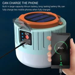 Camping / tent light - portable - solar - LED - super bright outdoor lamp - with remote control - waterproofSolar lighting