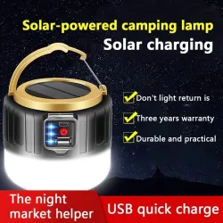Lampe de camping / tente - portable - solaire - LED - lampe d'extérieur super lumineuse - avec télécommande - étanche