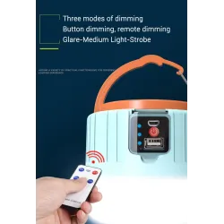 Camping / tent light - portable - solar - LED - super bright outdoor lamp - with remote control - waterproofSolar lighting