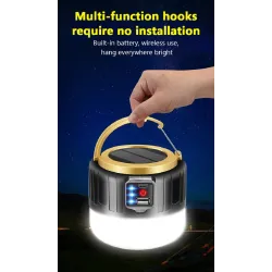 Camping / tent light - portable - solar - LED - super bright outdoor lamp - with remote control - waterproofSolar lighting