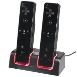 Doppelladegerät - LED-Anzeige - für Wii-Controller - mit 2 Akkus