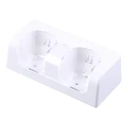 Dobbelt oplader - LED indikator - til Wii controller - med 2 batterier