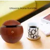 Ultralydsluftfugter - diffuser for æteriske olier - LED - USB - trækorn - 130ml