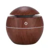 Ultraljudsluftfuktare - diffusor för eteriska oljor - LED - USB - träkorn - 130ml