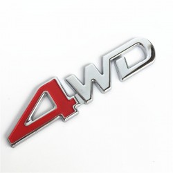 PegatinasEtiqueta engomada del coche 4WD - emblema de metal 3D
