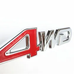 Naklejka na samochód 4WD - metalowy emblemat 3DNaklejki