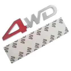 4WD-bilklistremerke - 3D-metallemblem