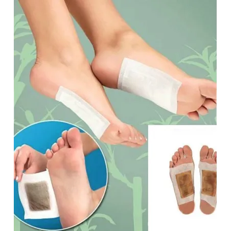 Patchs détox pour les pieds - autocollants en bambou - 10 pièces