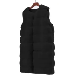 Elegant ermeløs kåpe - pelsvest