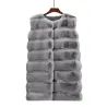 ChaquetasElegante abrigo sin mangas - chaleco de piel.