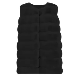 Elegant ermeløs kåpe - pelsvest