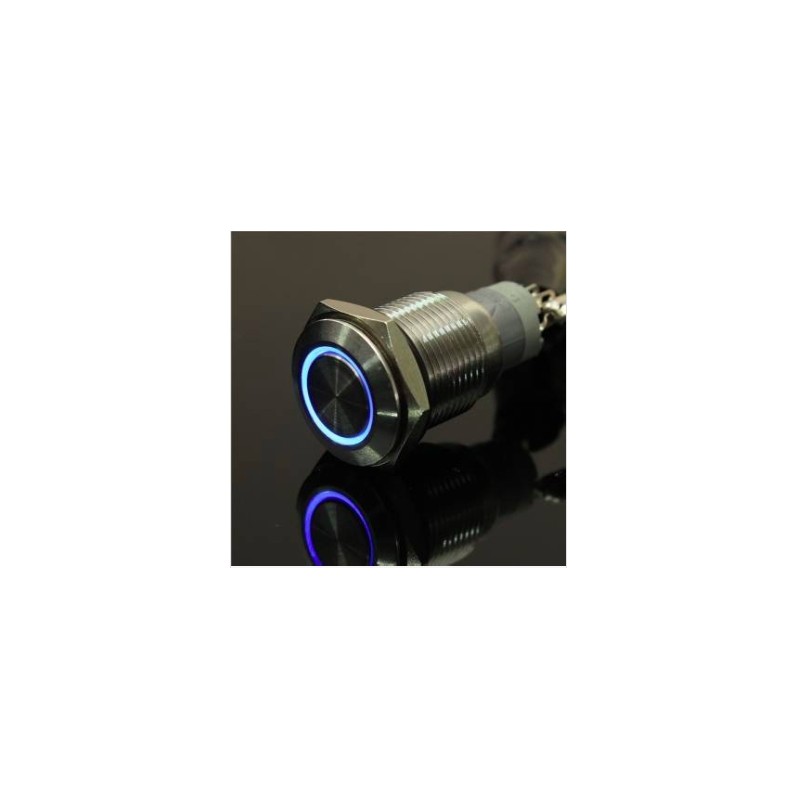 Druckschalter aus Metall - Selbstverriegelung - LED - 16 mm