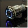 Interruttore a pulsante in metallo - autobloccante - LED - 16mm