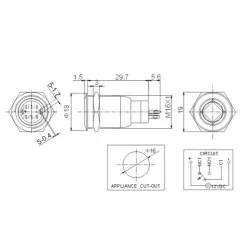 Metal push button switch - self-reset - LED - 16mmSwitches