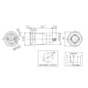 Metalltryckknappsbrytare - självåterställning - LED - 16mm