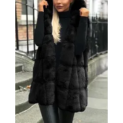 Warme winterbontjas - vest met capuchonJassen