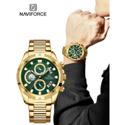 NAVIFORCE - luksus sportsklokke - Quartz - vanntett - rustfritt stål