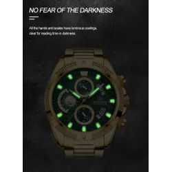 NAVIFORCE - luksus sportsklokke - Quartz - vanntett - rustfritt stål