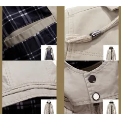ChaquetasChaqueta larga con capucha - cortavientos - con cremallera / botones