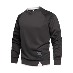 Classic sweatshirt - o-neck pullover - fake two piecesHoodies & Sweatshirt