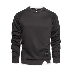 Classic sweatshirt - o-neck pullover - fake two piecesHoodies & Sweatshirt