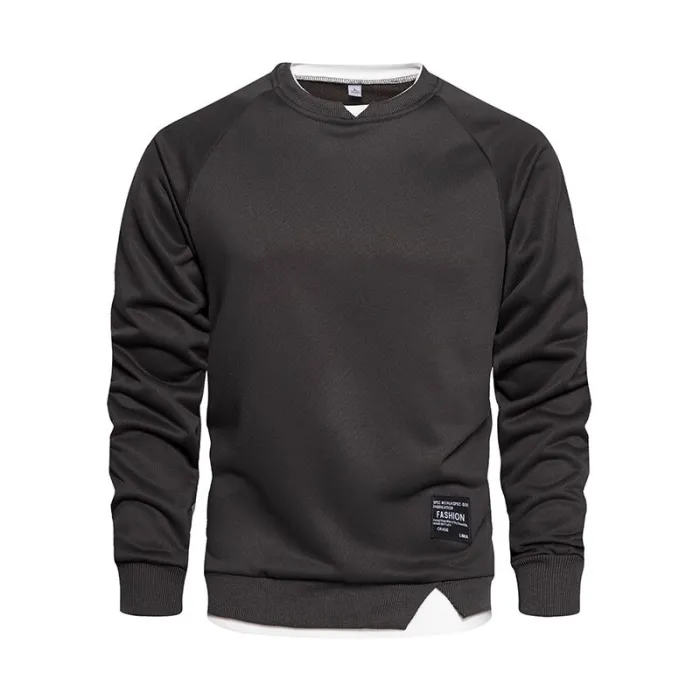 Classic sweatshirt - o-neck pullover - fake two piecesHoodies & Sweatshirt