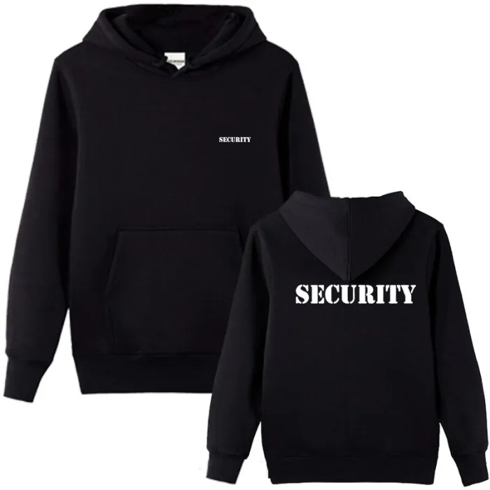 Sweat à capuche élégant - veste polaire - avec poches - lettrage SECURITY
