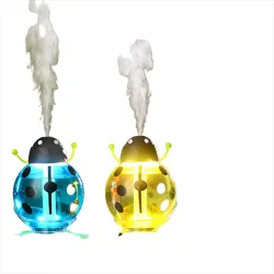 Humidificateur d'air à ultrasons - diffuseur d'huiles essentielles - forme coccinelle - USB - LED - 260 ml