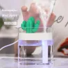 Transparent ultrasonic air humidifier - essential oils diffuser - cactus - LED - USB - 160 mlHumidifiers