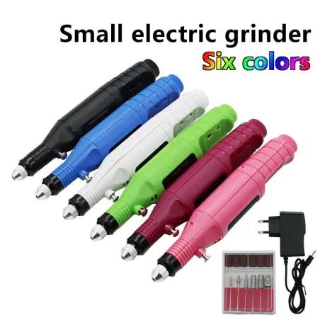 Furadeira de unhas elétrica - lixa de unhas - máquina de gravação - com brocas - plugue UE