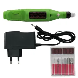Perceuse à ongles électrique - lime à ongles - machine à graver - avec forets - prise UE