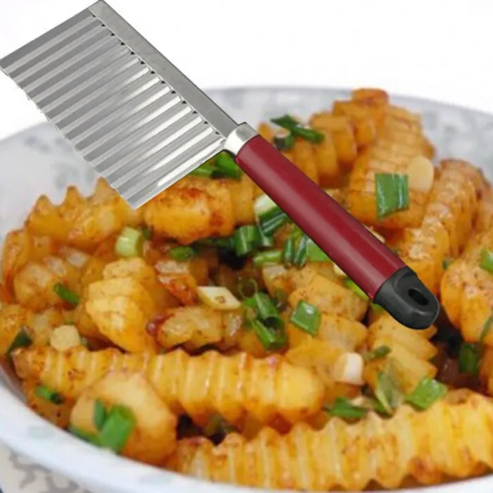 Aardappelsnijder - fritesmaker - gebogen frites - RVS mesStaal